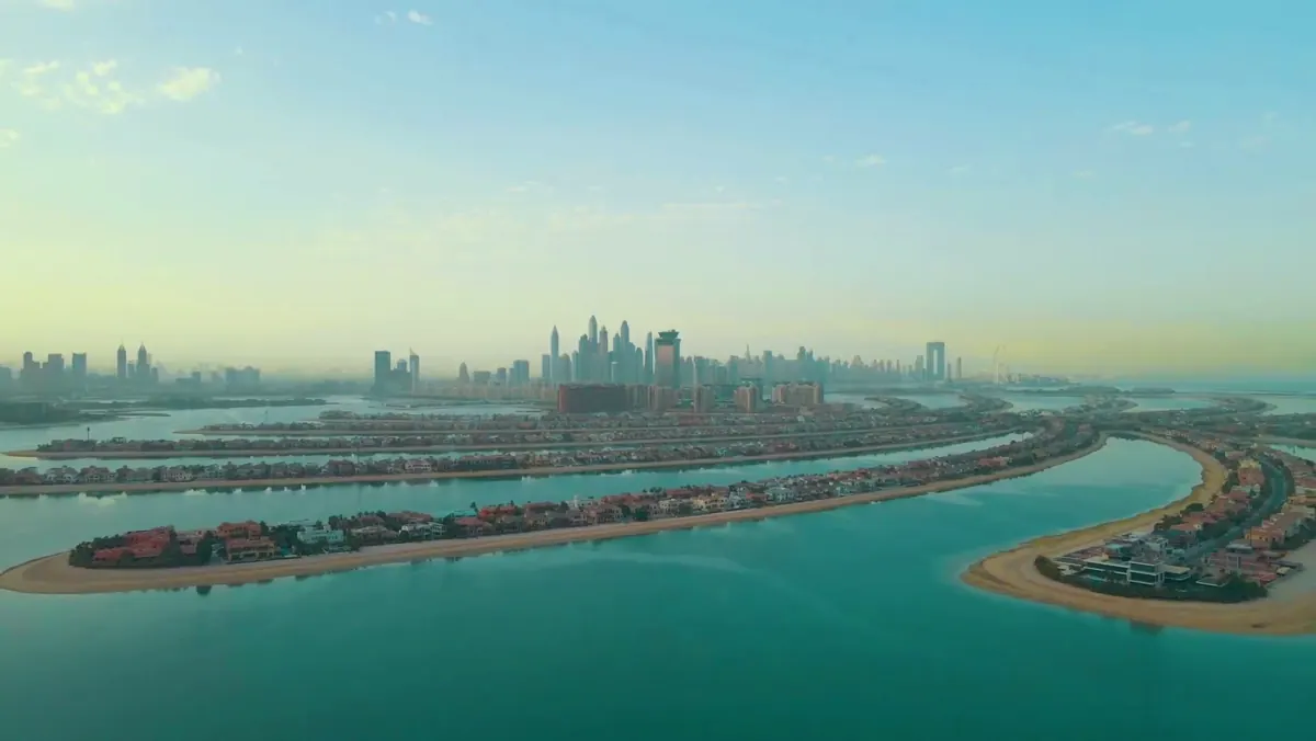 Palm Jumeirah seen from the air