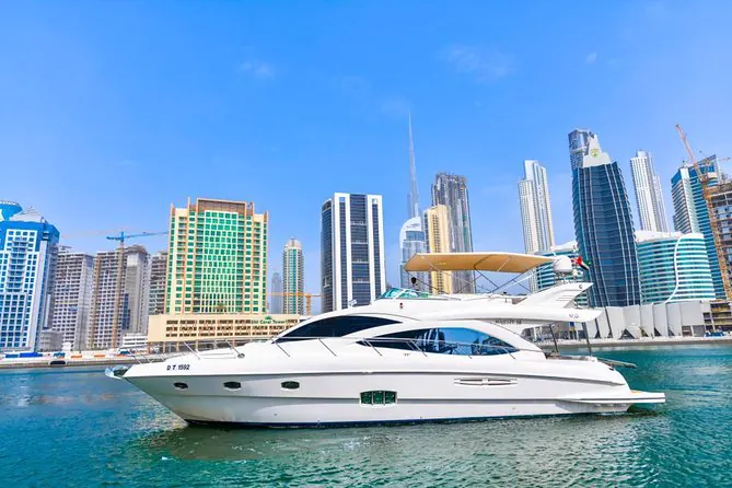 A yacht in Dubai Marina